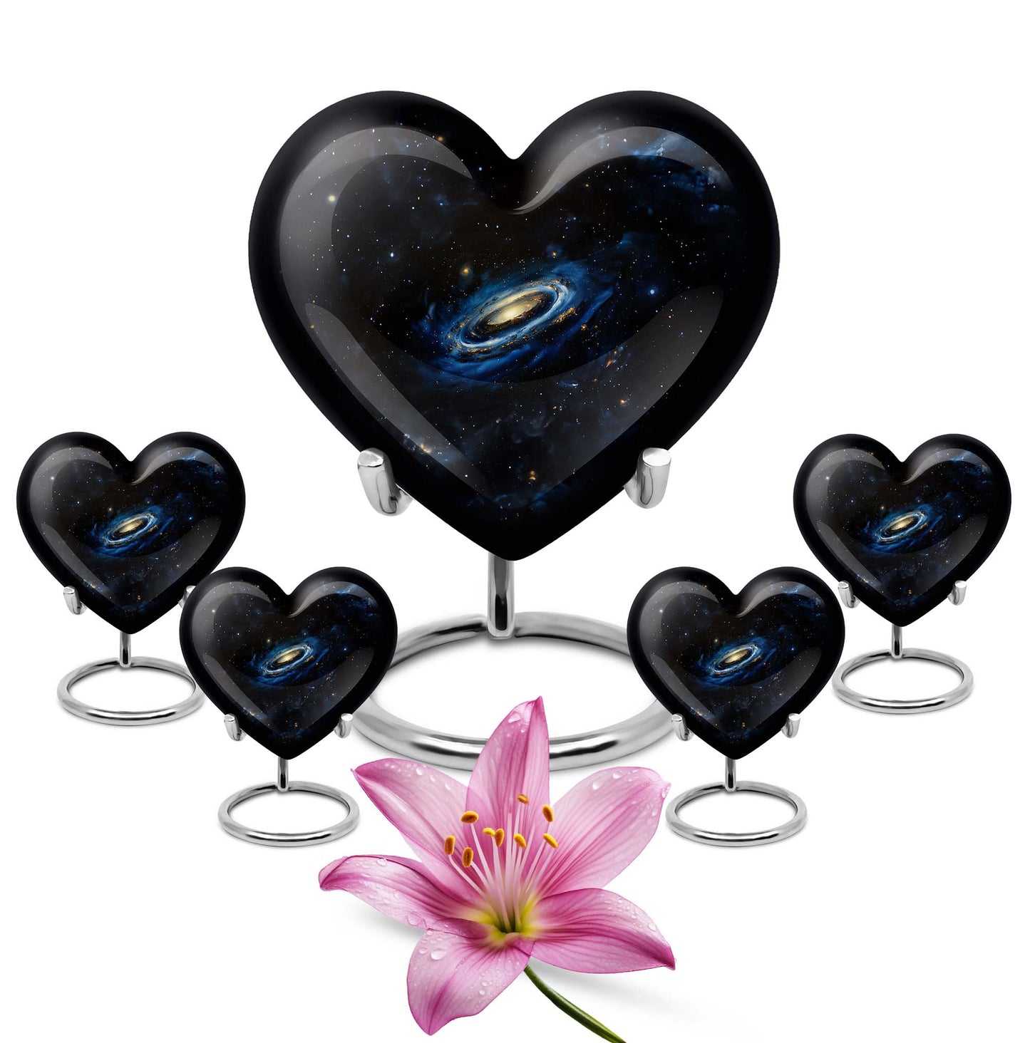 Personalized Galaxy Memorial Urn for Human Ashes - 10-inch, 200 cu in - Yatskia