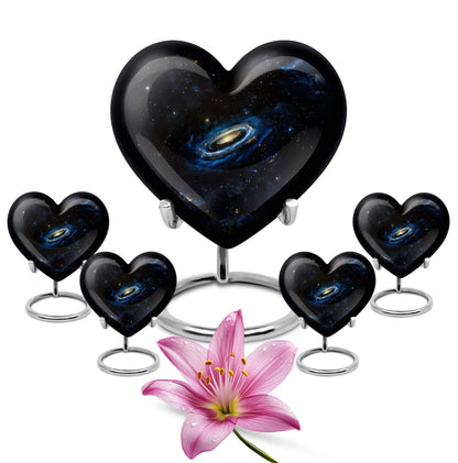 Personalized Galaxy Memorial Urn for Human Ashes - 10-inch, 200 cu in - Yatskia