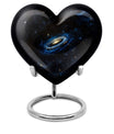 Galaxy Urn, heart-shaped funeral urn