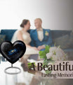 Galaxy Urn, heart-shaped funeral urn