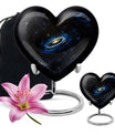 Galaxy Urn, heart-shaped funeral urn