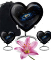 Galaxy Urn, heart-shaped funeral urn