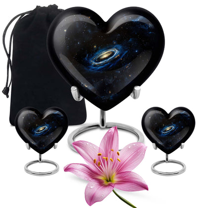 Personalized Galaxy Memorial Urn for Human Ashes - 10-inch, 200 cu in - Yatskia