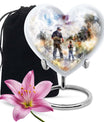 Heart Design Fishing Urn for Adult Human Ashes