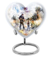 Heart Design Fishing Urn for Adult Human Ashes