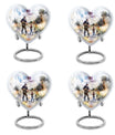 Heart Design Fishing Urn for Adult Human Ashes
