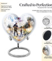 Heart Design Fishing Urn for Adult Human Ashes