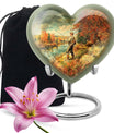heart-shaped Fishing memorial urn
