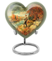 heart-shaped Fishing memorial urn