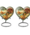 heart-shaped Fishing memorial urn