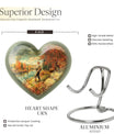 heart-shaped Fishing memorial urn