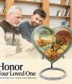 heart-shaped Fishing memorial urn