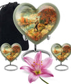 heart-shaped Fishing memorial urn