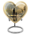 heart-shaped fishing urn for ashes