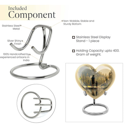 heart-shaped fishing urn for ashes