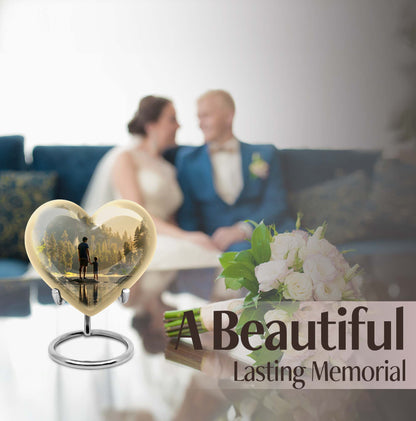 heart-shaped fishing urn for ashes