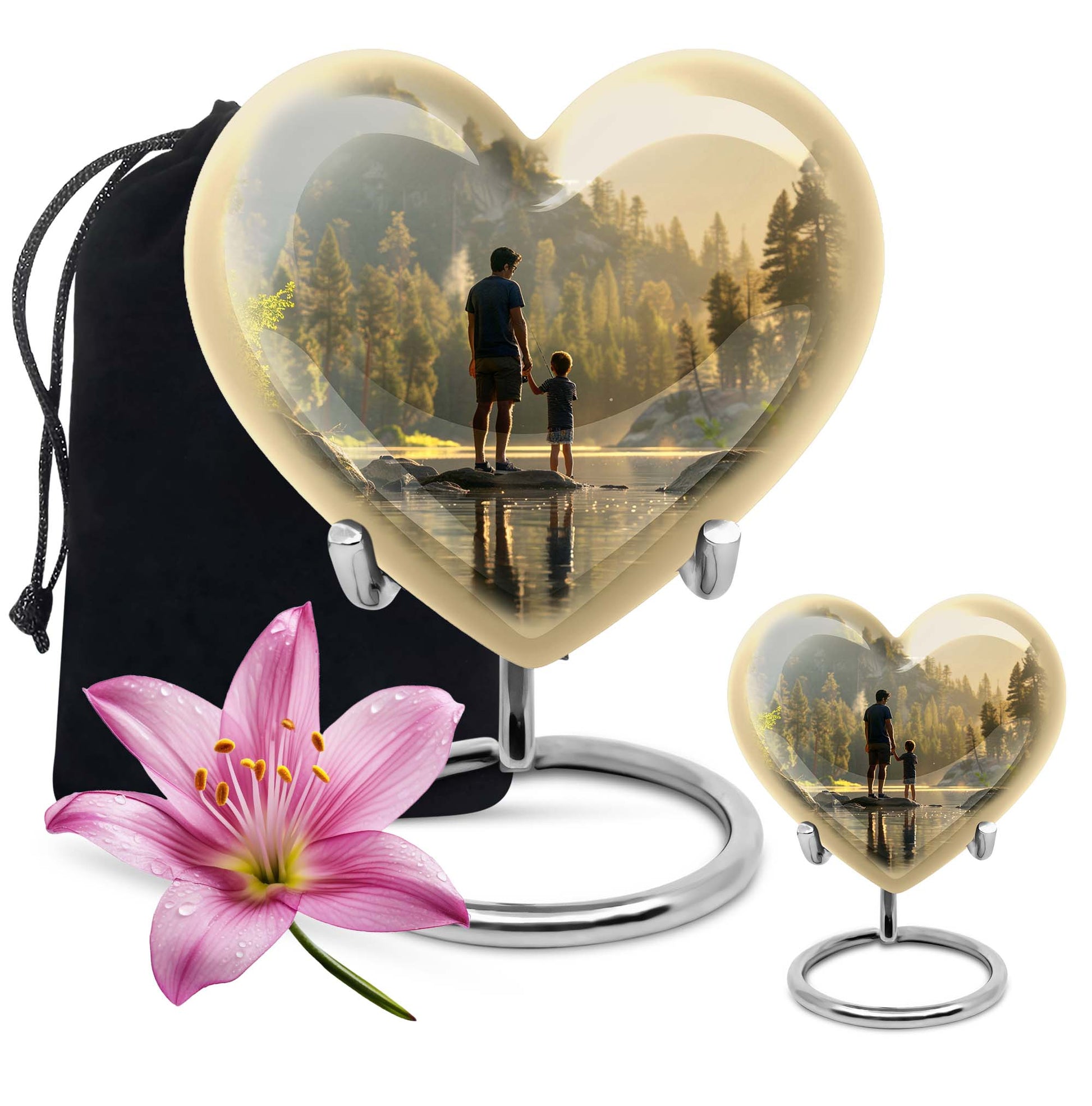 Father & Son Fishing Memorial Urn - Funeral Urns For Human Ashes