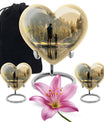 heart-shaped fishing urn for ashes