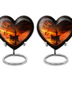 10-Inch Aluminum Heart Fishing Urn, Funeral Urn for Men 