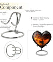 10-Inch Aluminum Heart Fishing Urn, Funeral Urn for Men 