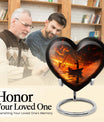 10-Inch Aluminum Heart Fishing Urn, Funeral Urn for Men 