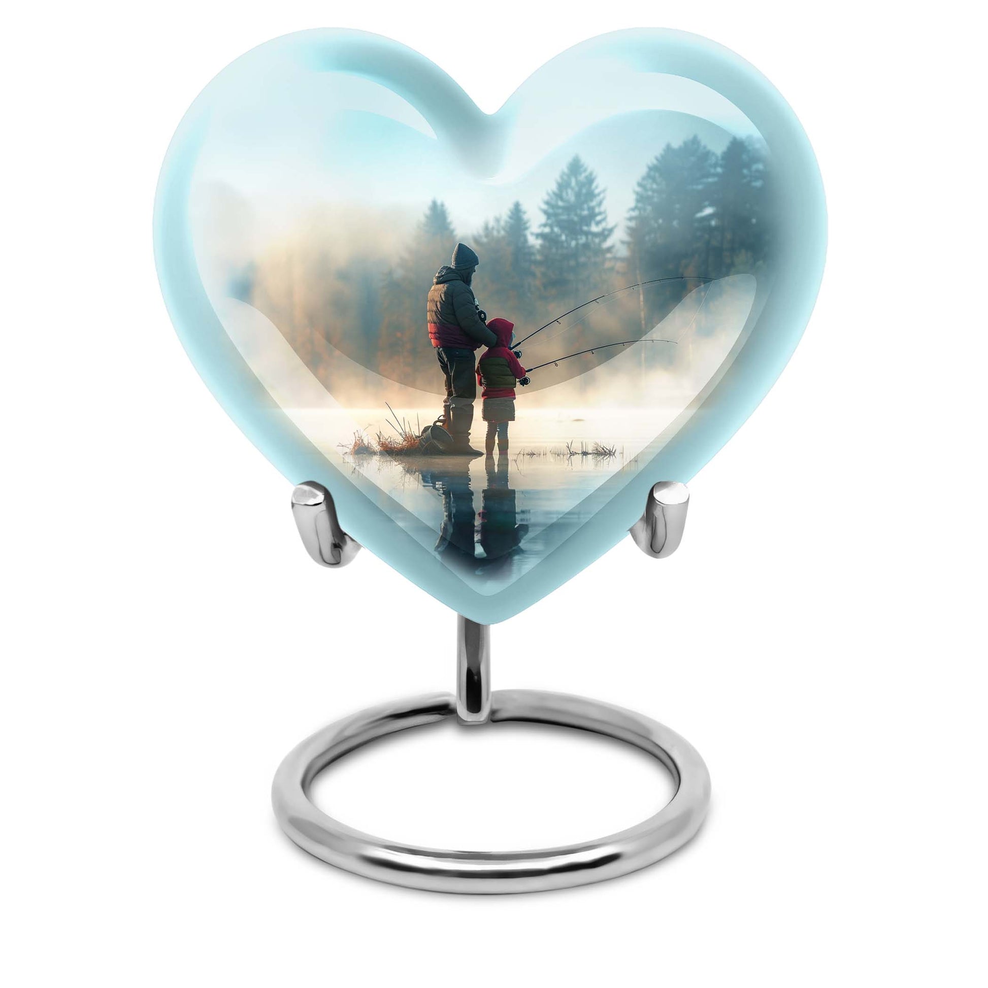 Fishing Adult Cremation Urns For Ashes - Father And Daughter Memorial Urn