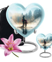 Heart-shaped fishing urn