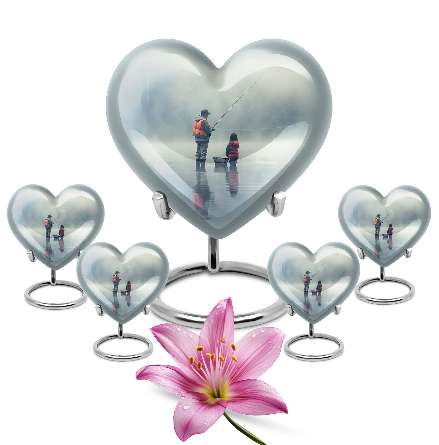 Heart-design Fishing Urn