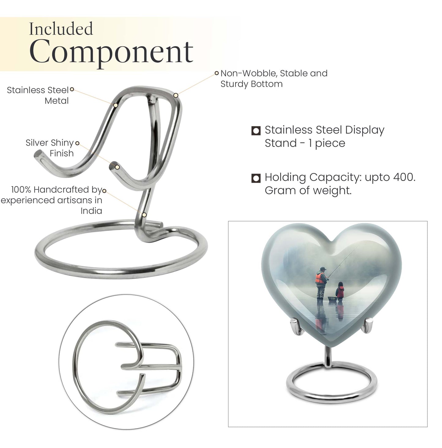 Heart-design Fishing Urn