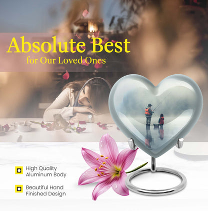 Heart-design Fishing Urn