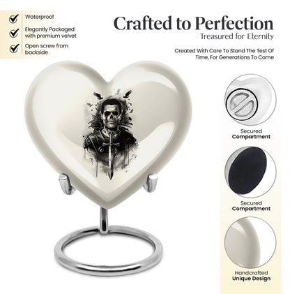 Heart-shaped Catholic Urn