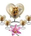 Heart-shaped Catholic cremation urn