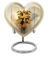 Heart-shaped Catholic cremation urn