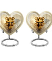 Heart-shaped Catholic cremation urn