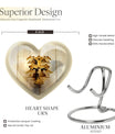 Heart-shaped Catholic cremation urn