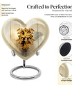 Heart-shaped Catholic cremation urn
