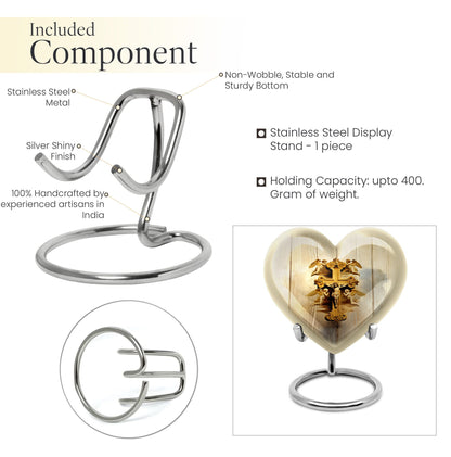 Heart-shaped Catholic cremation urn