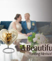 Heart-shaped Catholic cremation urn