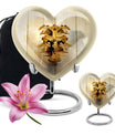 Heart-shaped Catholic cremation urn