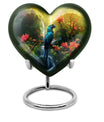 heart-shaped parrot urn for human ashes