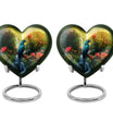 heart-shaped parrot urn for human ashes