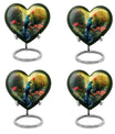 heart-shaped parrot urn for human ashes