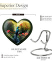 heart-shaped parrot urn for human ashes