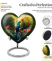 heart-shaped parrot urn for human ashes