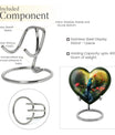 heart-shaped parrot urn for human ashes