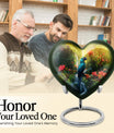 heart-shaped parrot urn for human ashes