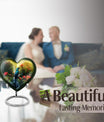 heart-shaped parrot urn for human ashes