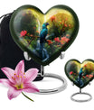 heart-shaped parrot urn for human ashes
