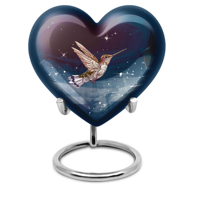 10-inch heart-shaped hummingbird burial 