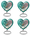 Heart-shaped 10 inch humming bird urn for men